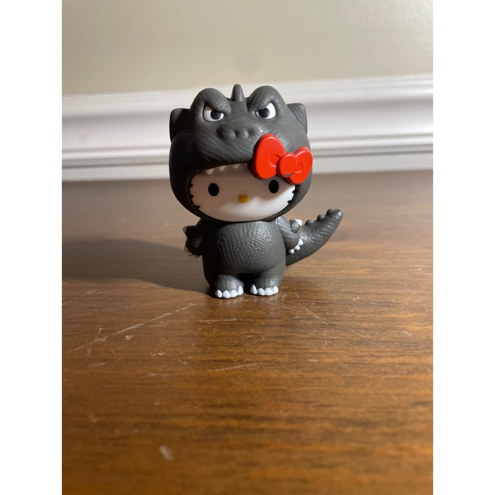Hello Kitty x Godzilla Kaiju Cosplay Vinyl Figure Grey Sanrio Toho Collectible